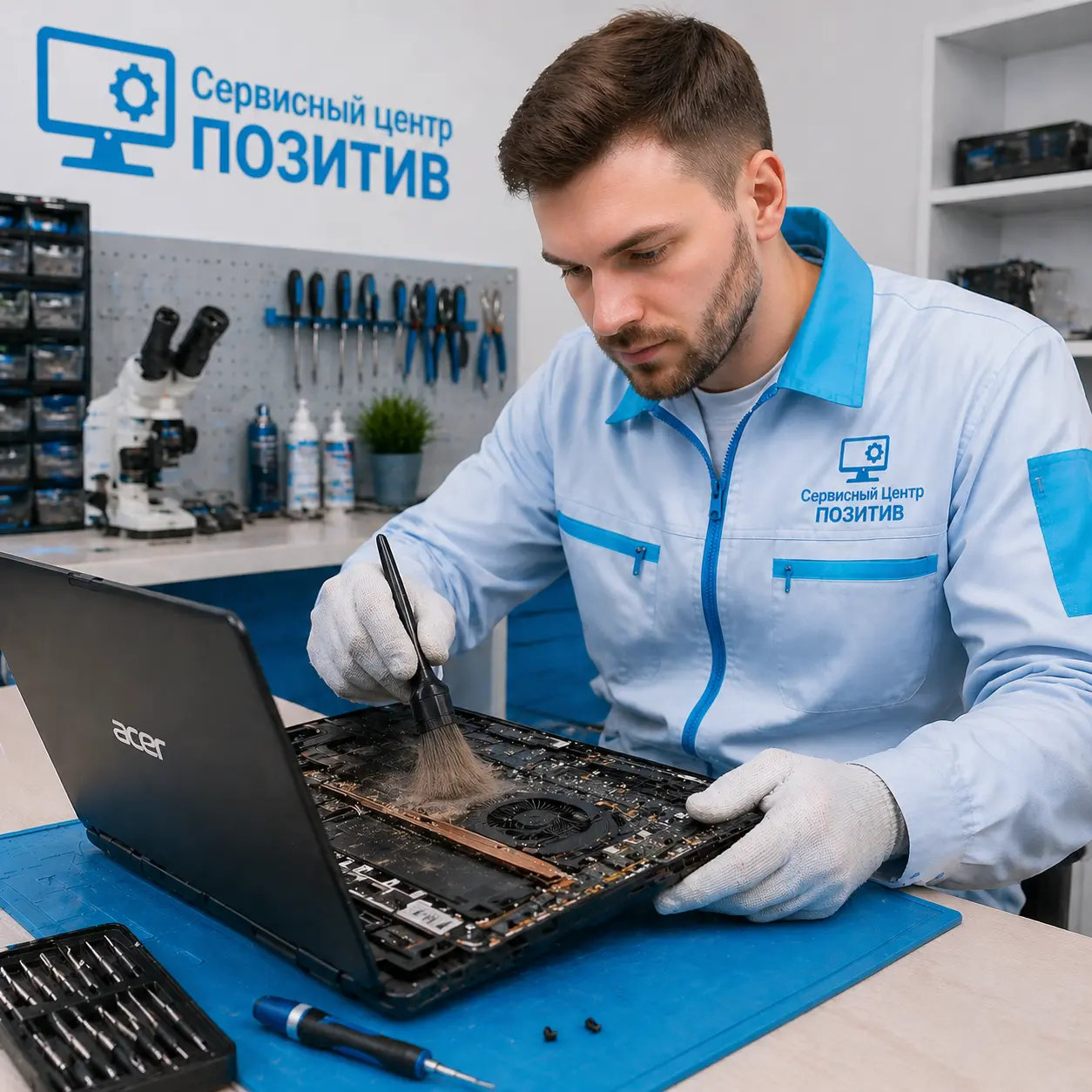 Чистка ноутбука Acer от пыли в Ногинске | Замена термопасты