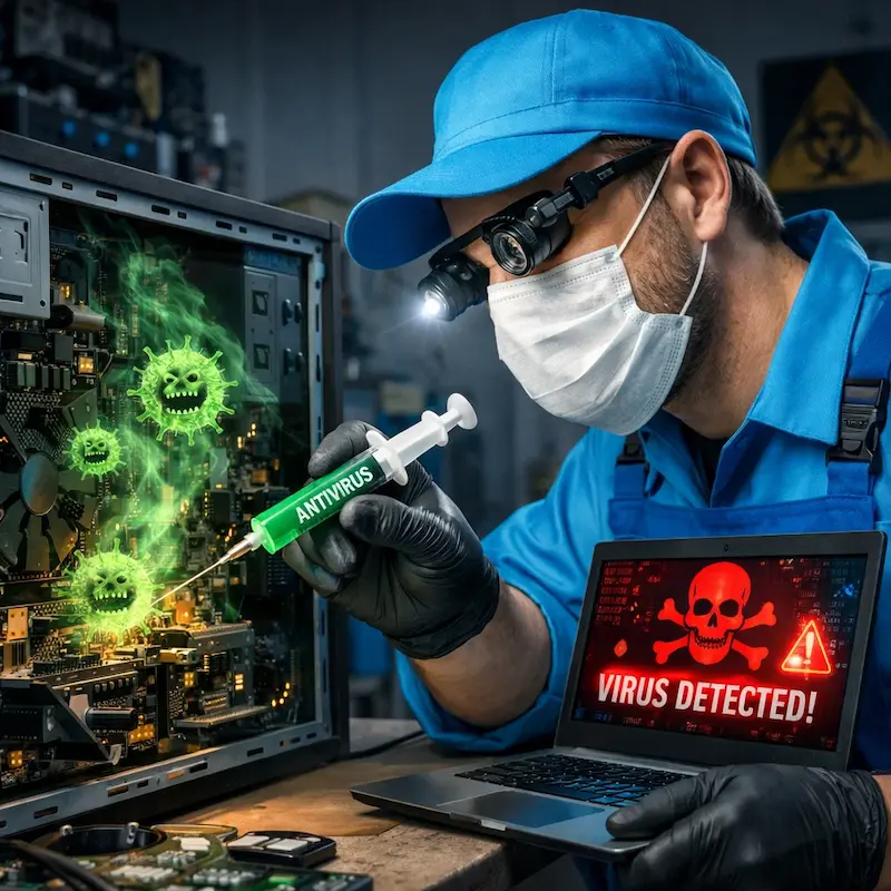 Лечение компьютера от вирусов в Ногинске на дому